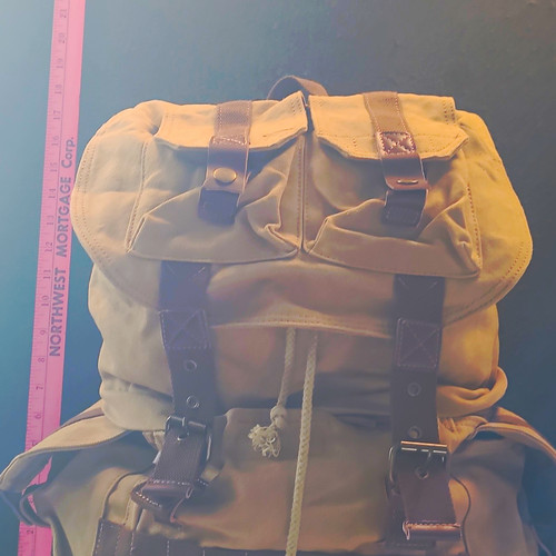 Vintage canvas hiking backpack - vintage,